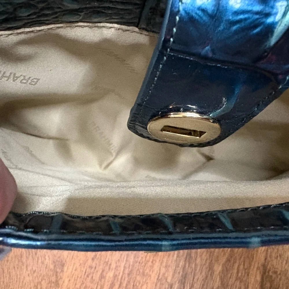 **SOLD**Brahmin NWOT Large Leia - Blue Patina Melbourne - 2 Perfect Eyes - Picture 9 of 16